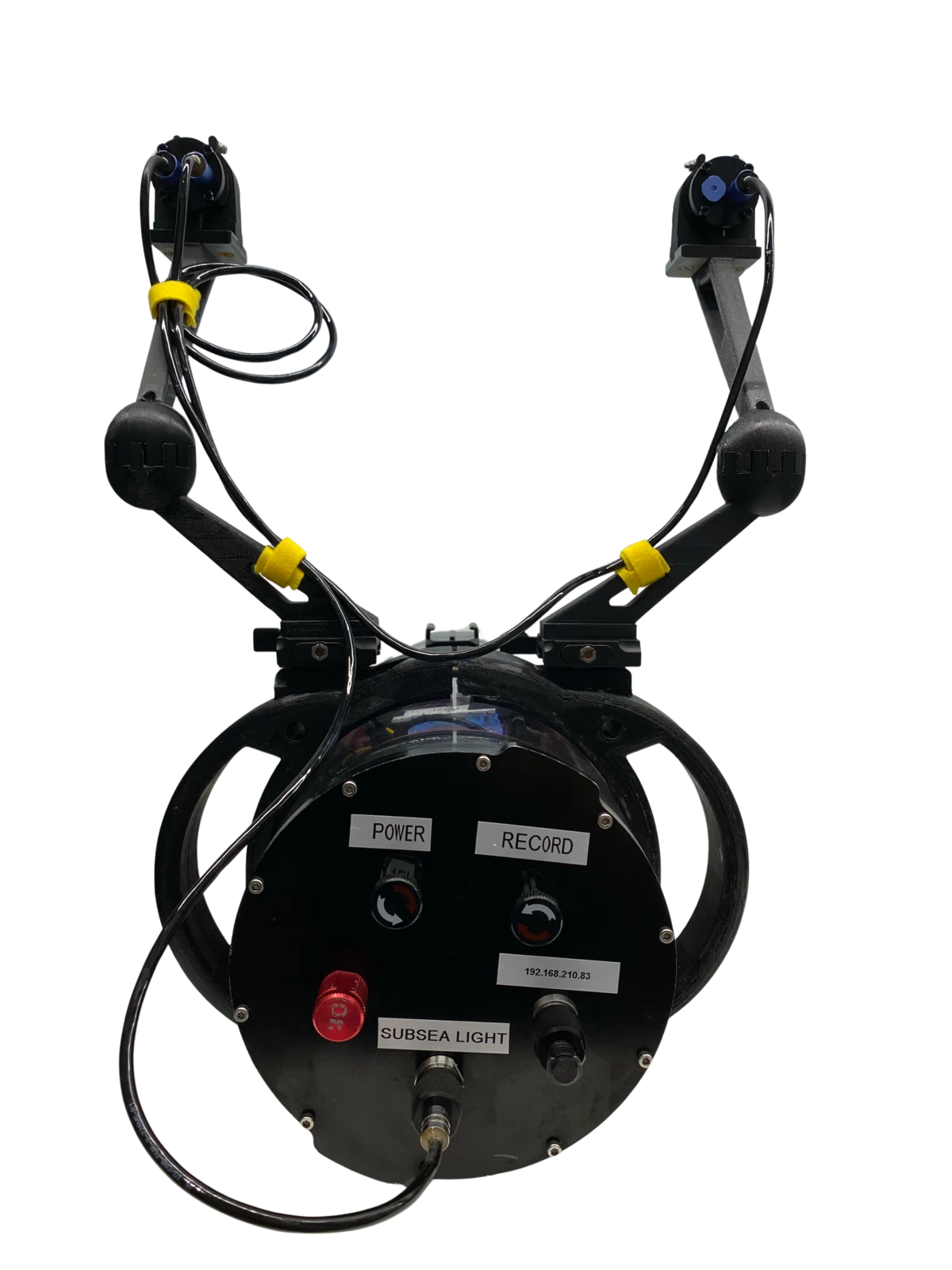 Back view of the MotherBear Marine HydroEye subsea imaging system